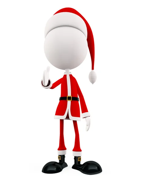 3d Santa con posa stretta di mano — Foto Stock