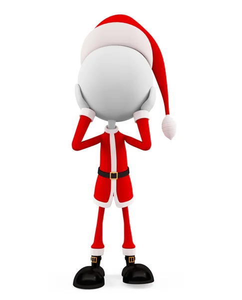 Şok edici poz ile 3D Santa — Stok fotoğraf