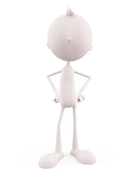 Weiße Figur mit umgebender Pose — Stockfoto