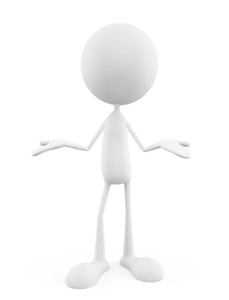 White character with Presentation pose — Stock Photo, Image