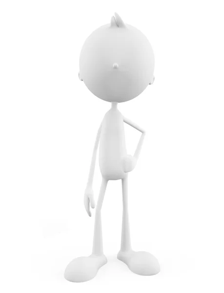 White character with arounding pose — Stock Photo, Image