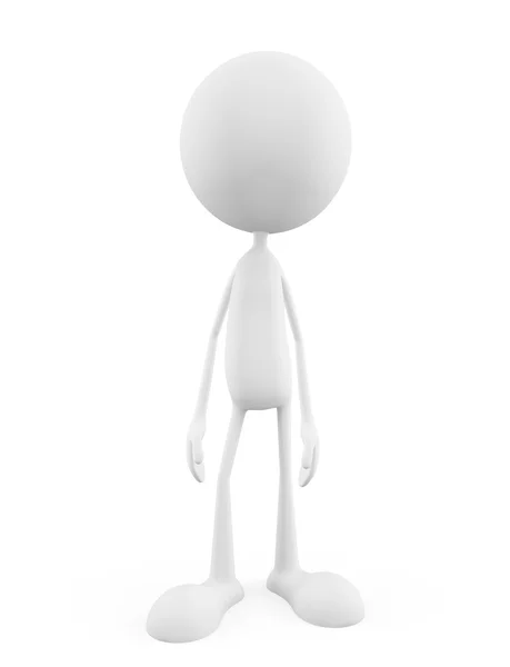 White character with arounding pose — Stock Photo, Image