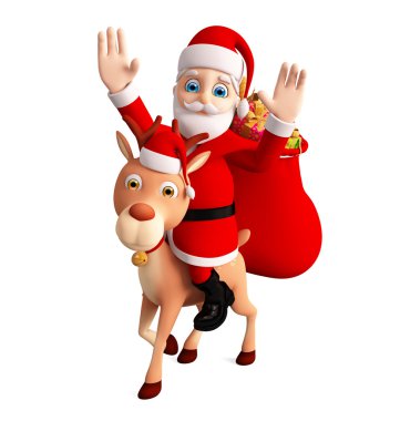 3D Santa Noel için