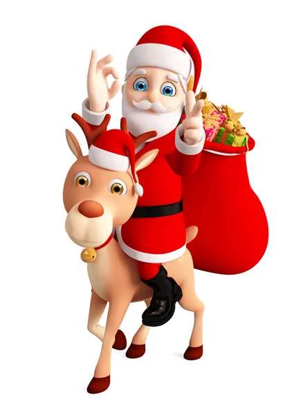 3D Santa Noel için — Stok fotoğraf