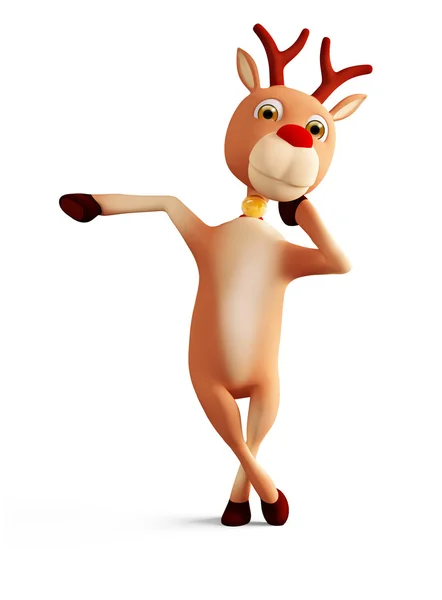 3D Reindeer For Christmas — Stock Photo, Image