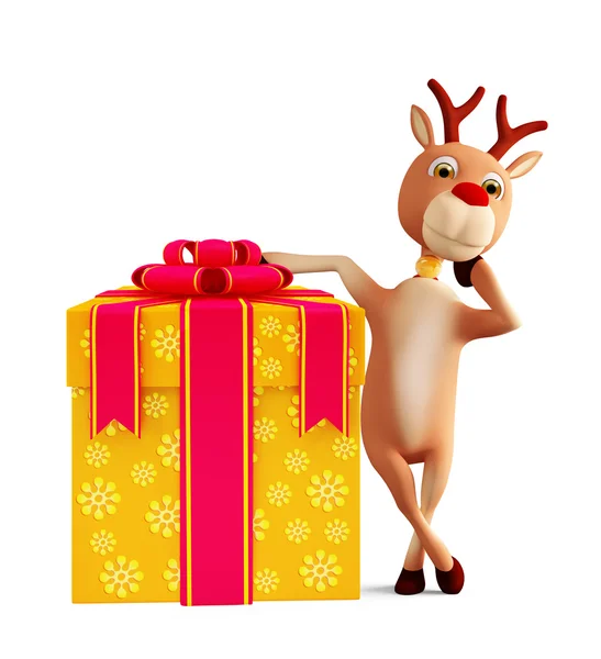 3d Reindeer for christmas — Stock Photo, Image