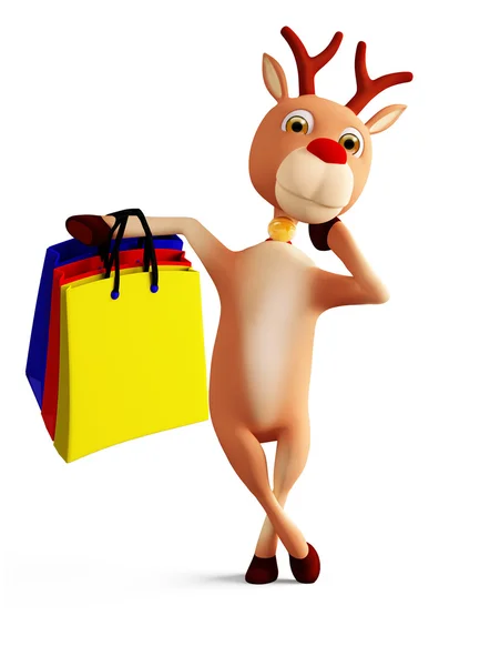 3d Reindeer for christmas — Stock Photo, Image