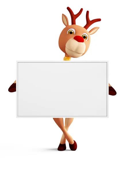 3d Reindeer for christmas — Stock Photo, Image
