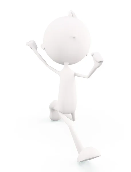 Weiße Figur mit laufender Pose — Stockfoto