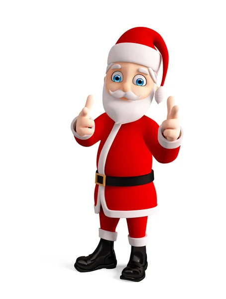Santa başparmak işaret yukarıya ile — Stok fotoğraf