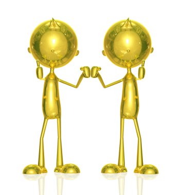 İlişki sunulması ile altın karakter