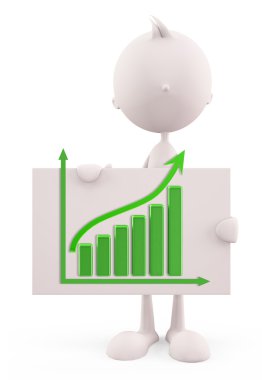 Beyaz karakter grafik ile