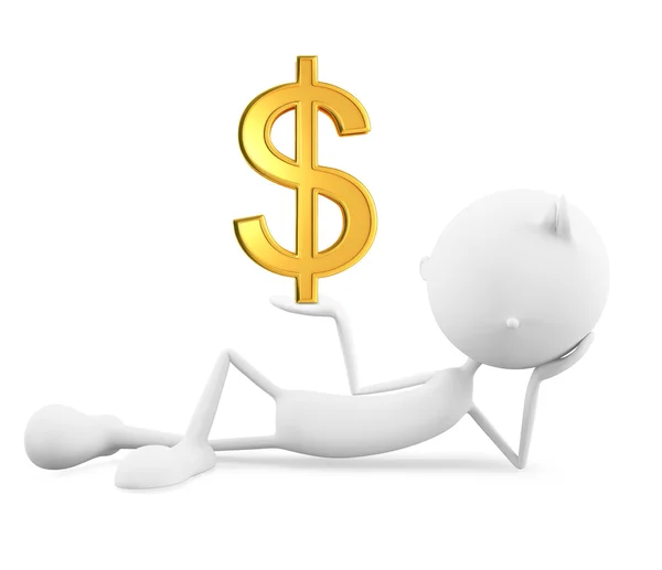 Doller işareti ile beyaz karakter