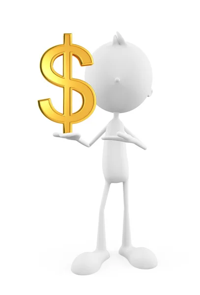White character with doller sign — Stock Photo, Image