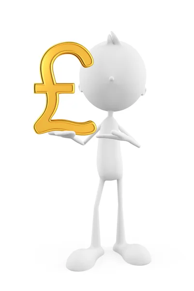 White character with pound — Stock Photo, Image