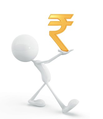 Rupisi işareti ile beyaz karakter