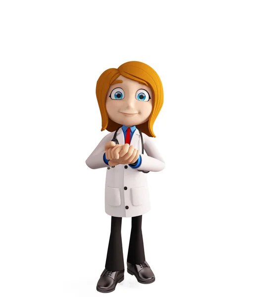 Female doctor with promise pose — Stock Photo, Image