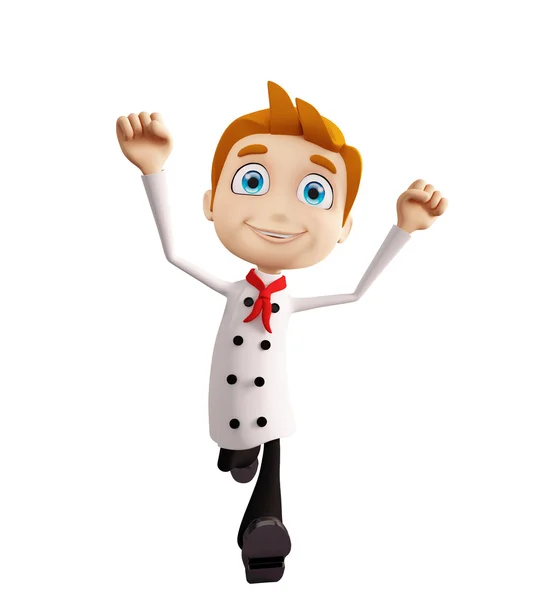 Chef character with — Stock Photo, Image