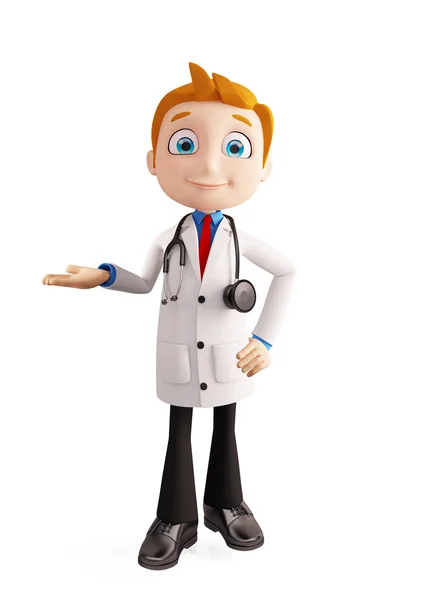 Doctor with presentation pose — Stock Photo, Image