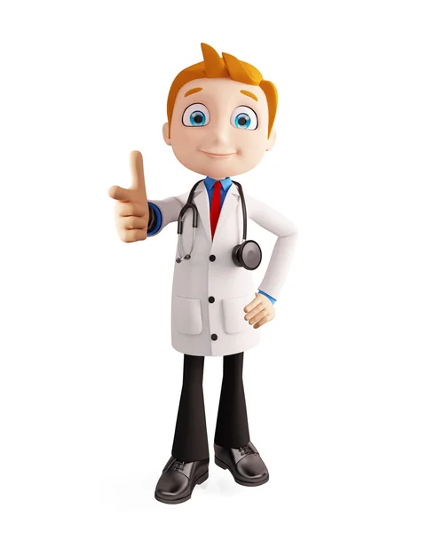 Doctor con pose puntiaguda — Foto de Stock