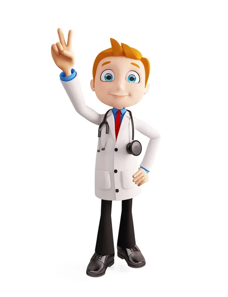 Doctor with win pose — Stock Photo, Image