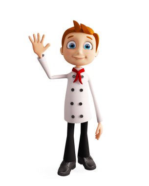 Hoşça kal poz karakterle Şef