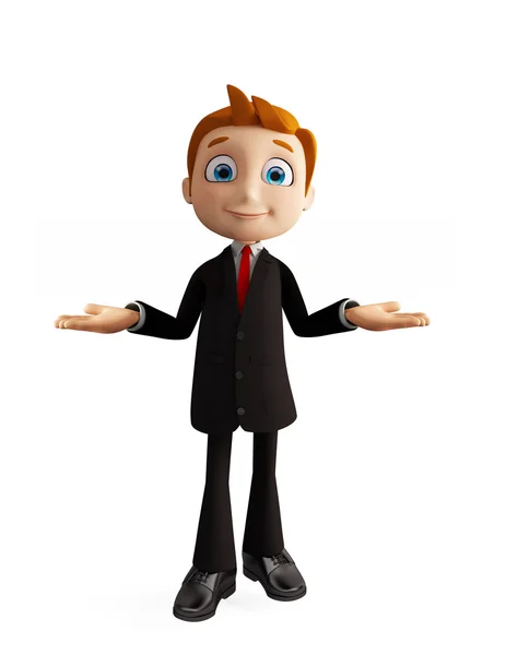 Businessman with presentation pose — Stock Photo, Image