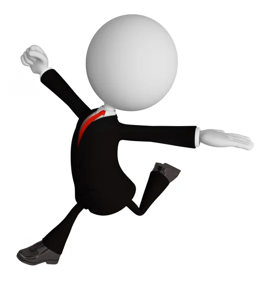 Businessman with running pose — Stock Photo, Image