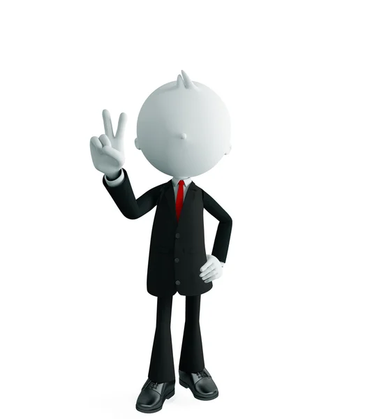 Businessman with win pose — Stock Photo, Image