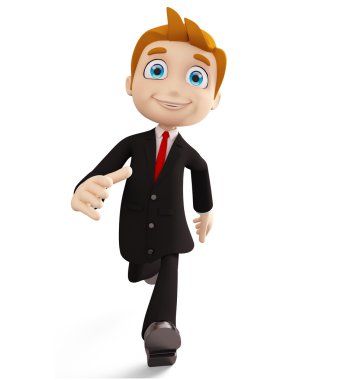 İşadamı ile poz koşma