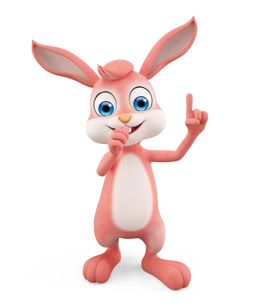 Easter Bunny with pointing pose — Stock Photo, Image