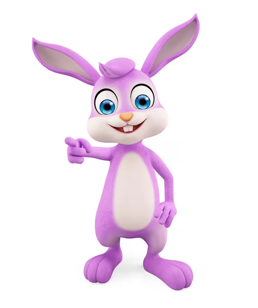 Easter Bunny with pointing pose — Stock Photo, Image