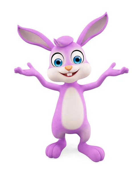 Easter Bunny with presentation pose — Stock Photo, Image