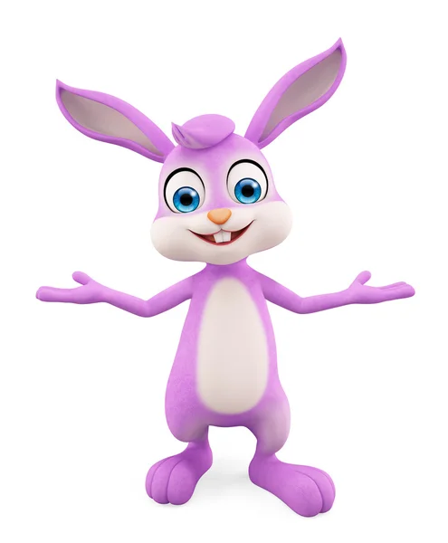 Easter Bunny with presentation pose — Stock Photo, Image