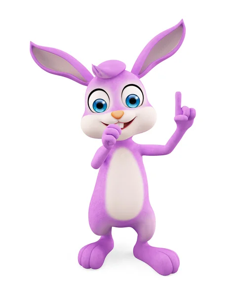 Easter Bunny with pointing pose — Stock Photo, Image