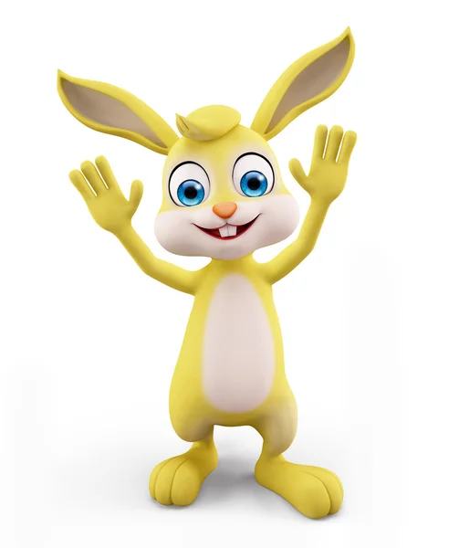 Easter Bunny with saying hi pose — Stock Photo, Image