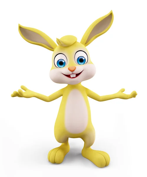 Easter Bunny with presentation pose — Stock Photo, Image