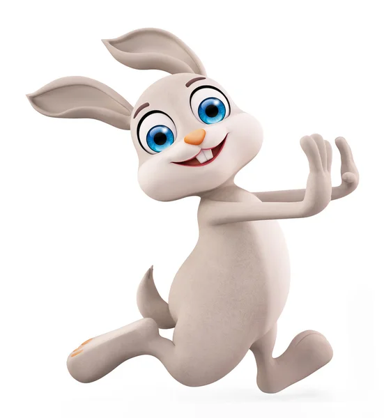 Easter Bunny with running pose — Stock Photo, Image