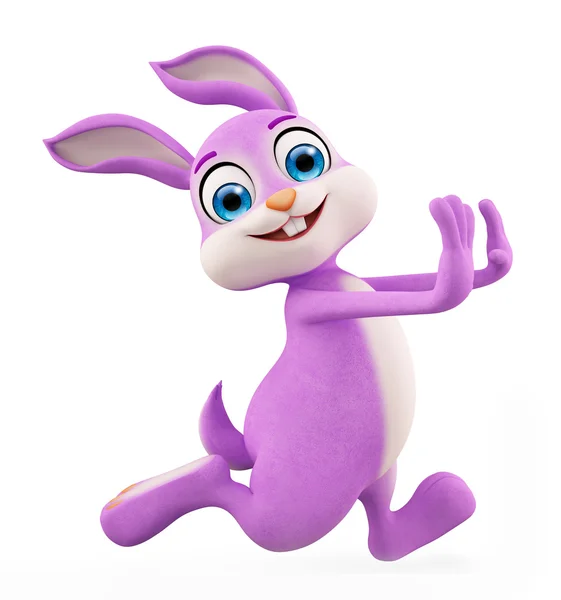 Easter Bunny with running pose — Stock Photo, Image