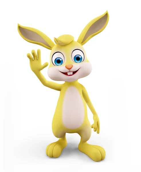 Easter Bunny with saying hi pose — Stock Photo, Image