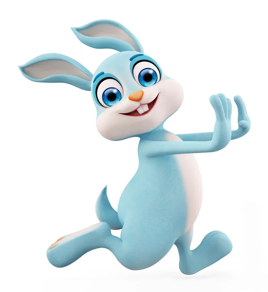 Conejo de Pascua con pose para correr —  Fotos de Stock