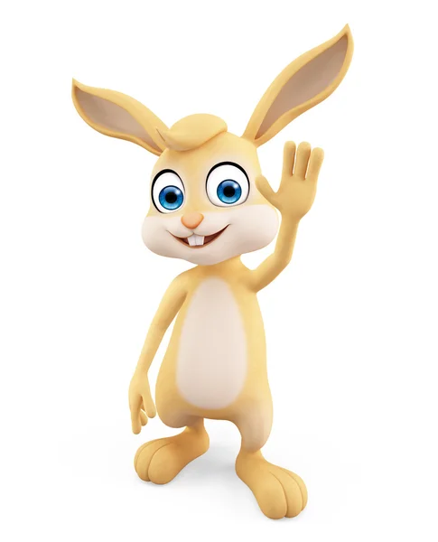 Easter Bunny with saying hi pose — Stock Photo, Image