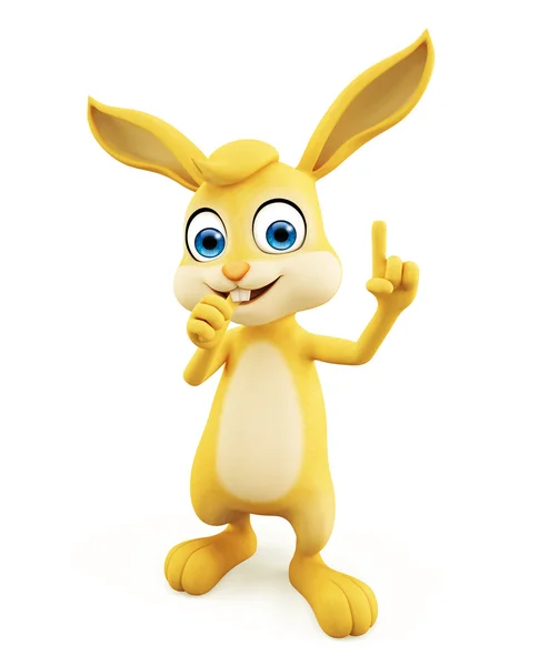 Easter Bunny met wijzen teken pose — Stockfoto