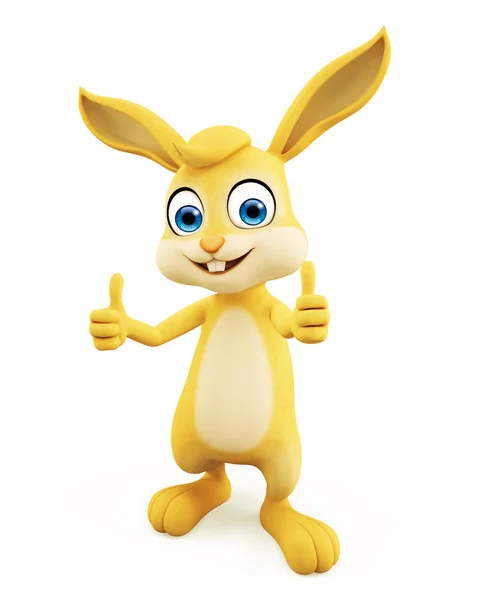 Easter Bunny with thumbs up pose — Stock Photo, Image