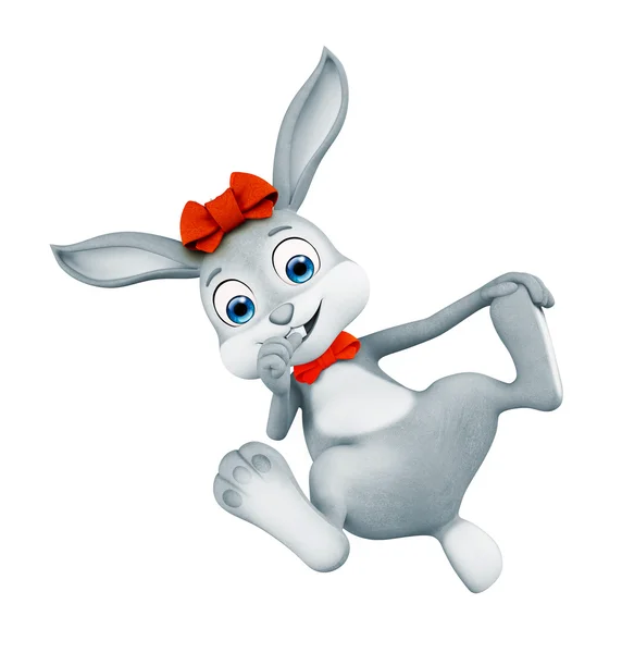 Easter Bunny with funny pose — Stock Photo, Image