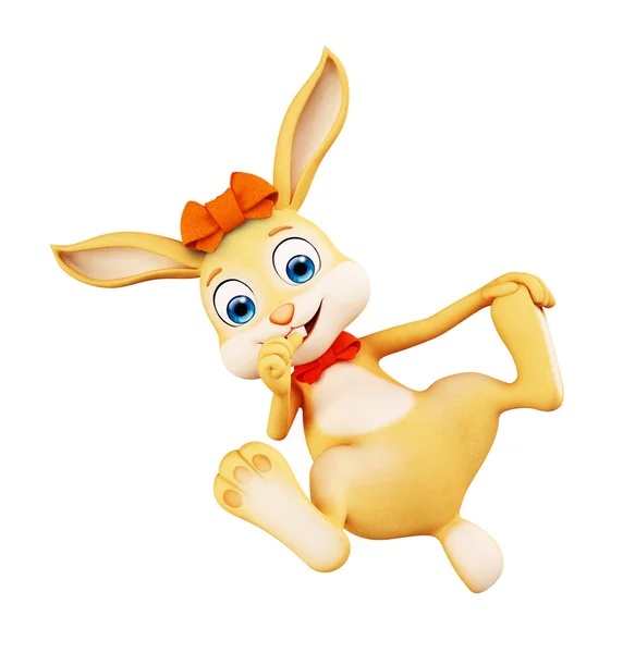 Coniglietto di Pasqua con posa divertente — Foto Stock