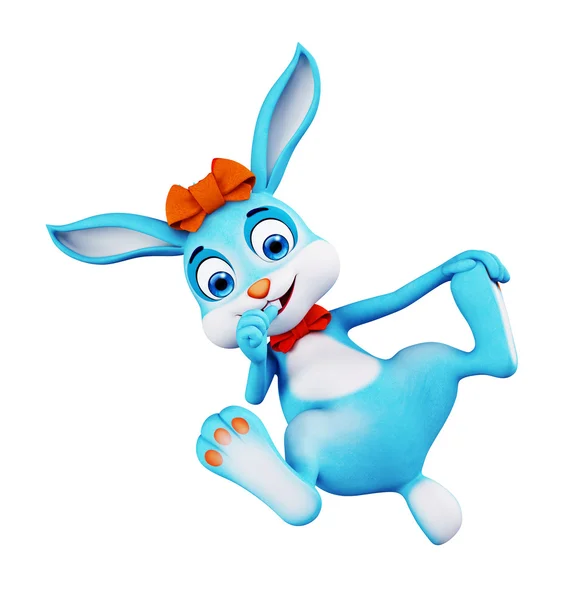 Easter Bunny with funny pose — Stock Photo, Image