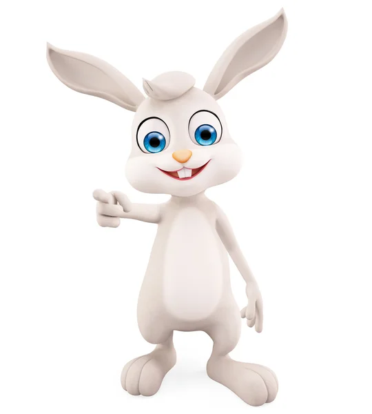 Easter Bunny with pointing pose — Stock Photo, Image
