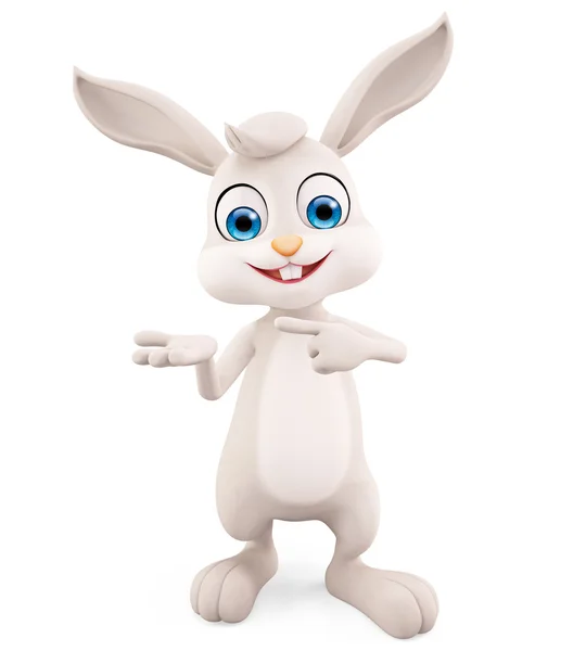 Easter Bunny with presentation pose — Stock Photo, Image