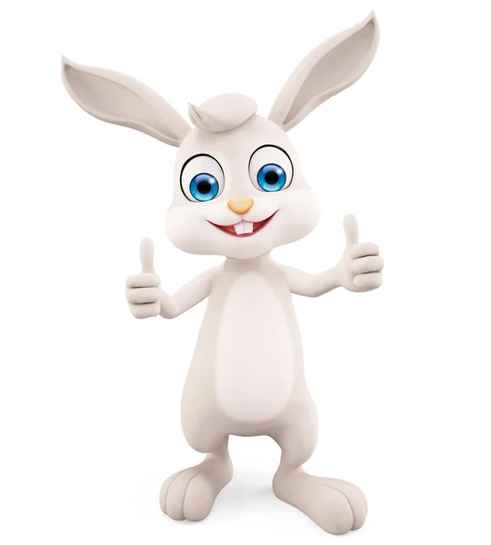 Easter Bunny with thumbs up pose — Stock Photo, Image